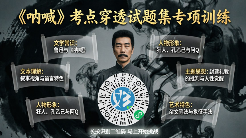 鲁迅《呐喊》考点穿透试题集专项训练（好学考题小程序＋H5触屏版云考场预览图）