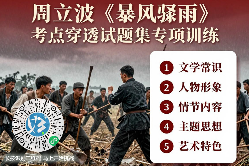 周立波《暴风骤雨》考点穿透试题集专项训练（好学考题小程序＋H5触屏版云考场预览图）