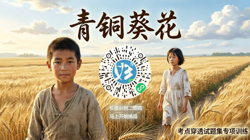 曹文轩《青铜葵花》考点穿透试题集专项训练（好学考题小程序＋H5触屏版云考场预览图）