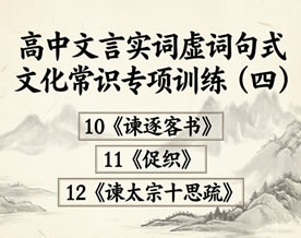 高中文言实词虚词句式文化常识专项训练（四）